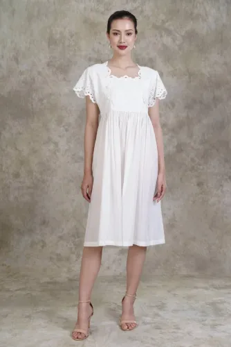 NEW! Cotton Embroidered Nighty - REBE S